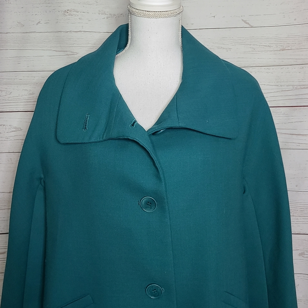 Talbots Green Wool Button Front Jacket - image 5